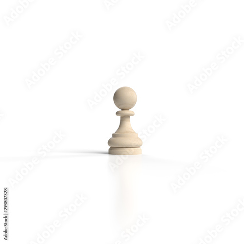 peão claro branca Peça de Jogo de Xadrez 3d Render isolado fundo branco  Photos