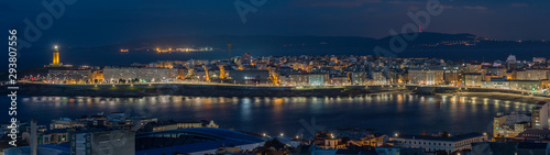 A Coruña panorámica nocturna photo