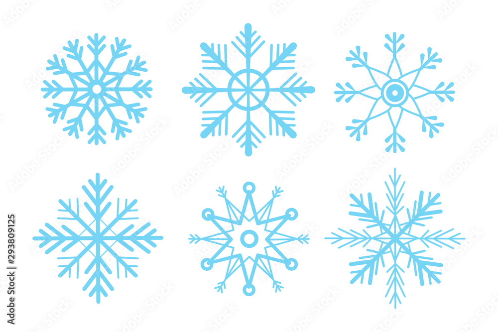 Set of snowflakes Set of snowflakes