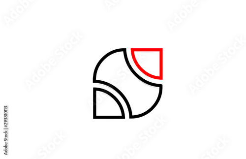 Free Download red black line S letter logo alphabet for icon design - GFXLoad