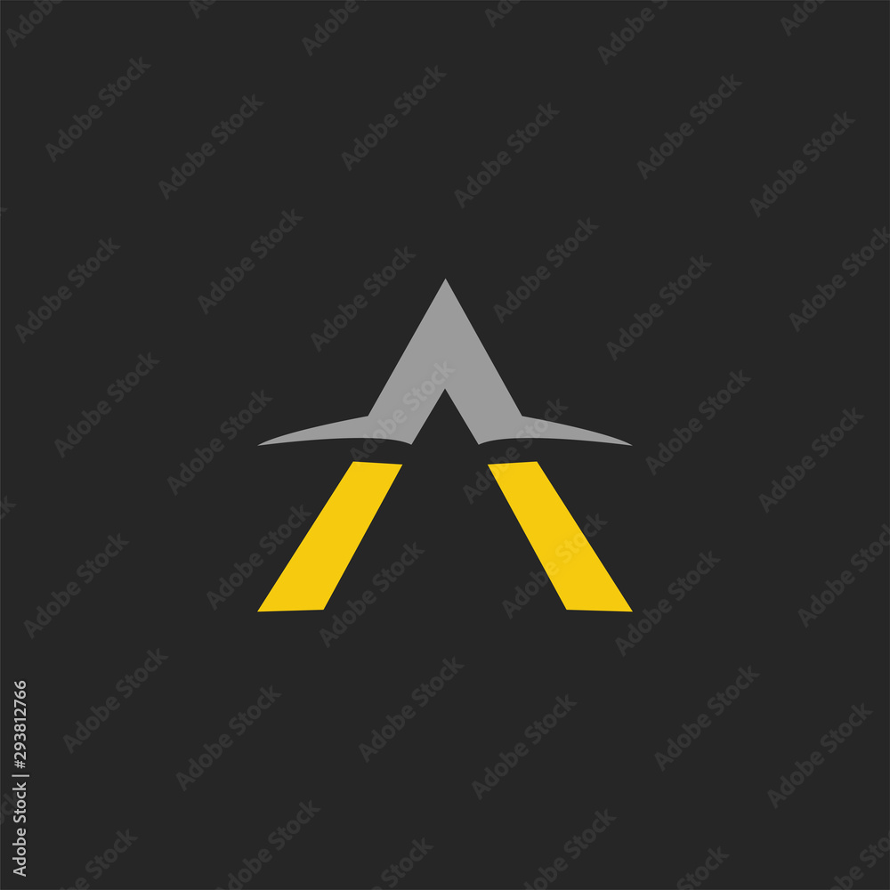 Letter A Logo For Business Vector Design Template . on black background . Letter A Logo For Business Vector Design Template . on black background .