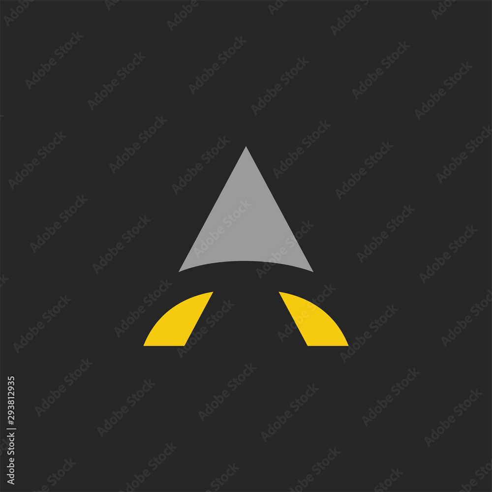 Letter A Logo For Business Vector Design Template . on black background . Letter A Logo For Business Vector Design Template . on black background .