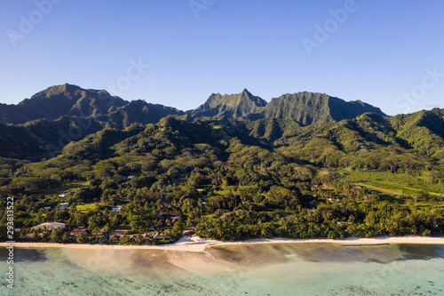 The idyllic Rarotonga island, part of the Cook islands, in the Pacific ocean