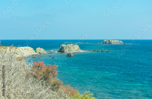 Isla de Tabarca enfrente de el pueblo costero de Santa Pola en la provincia de Alicante(España)