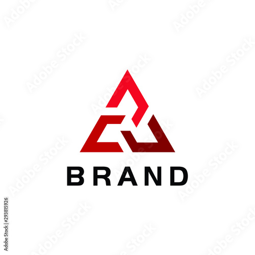triangle concept vector, triangle logo template ready to use