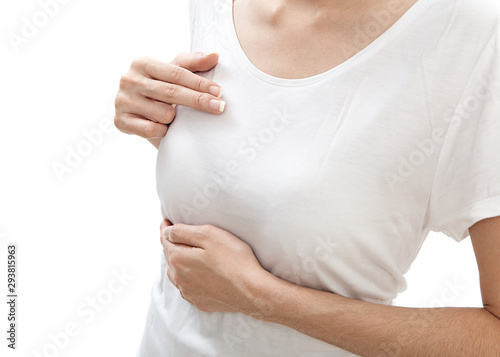 Wallpaper Mural Asian women Breast cancer self check healthy Torontodigital.ca