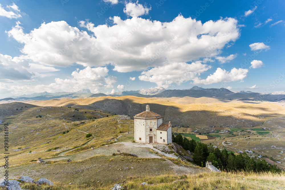 Church of Santa Maria della Pieta in Rocca Calascio. Province of L'Aquila, Abruzzo, Italy Church of Santa Maria della Pieta in Rocca Calascio. Province of L'Aquila, Abruzzo, Italy