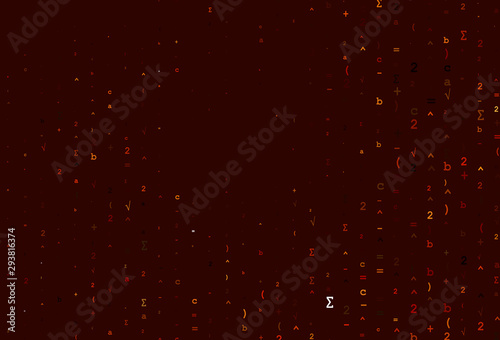 Light Orange vector backdrop with algebra elements.