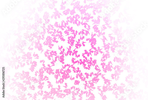 Light Pink vector template with memphis shapes.