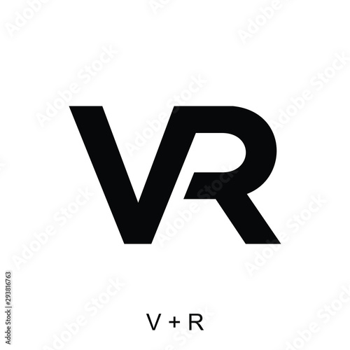 Letter V and R for icon or logo ready to use