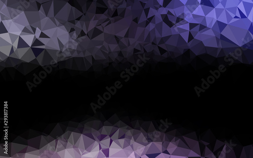 Dark Purple vector polygonal pattern. A completely new color illustration in a vague style. Brand new style for your business design.