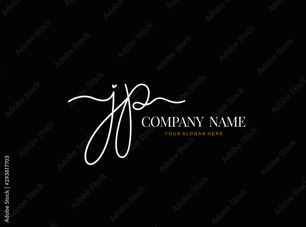 J P JP Initial handwriting logo design with circle. Beautyful design handwritten logo for fashion, team, wedding, luxury logo. J P JP Initial handwriting logo design with circle. Beautyful design handwritten logo for fashion, team, wedding, luxury logo.