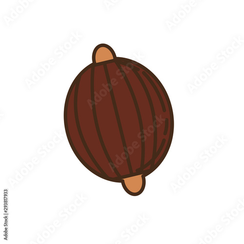 autumn nut seasonal isolated icon