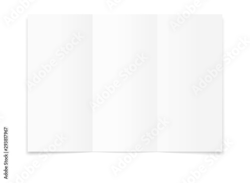 Tri-fold brochure mockup. Vector illustration