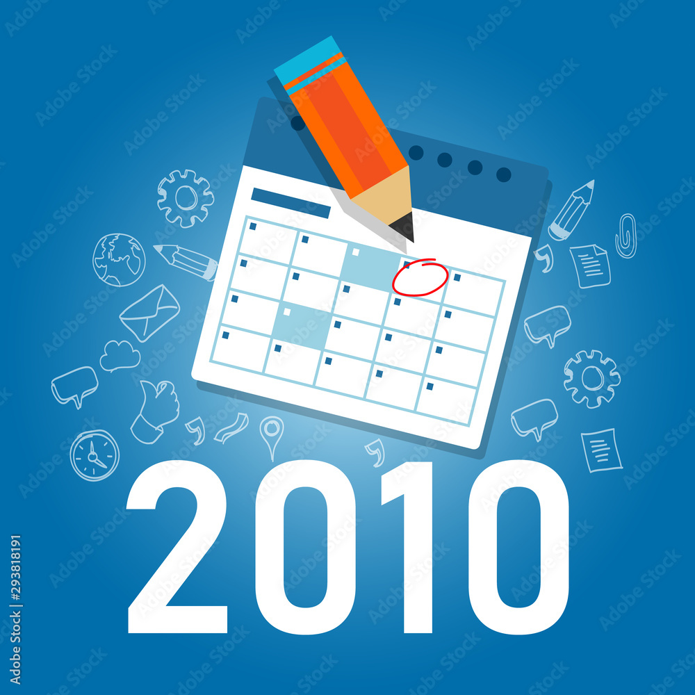 2010 new year target date calendar. Manage company or personal date reminder appointment