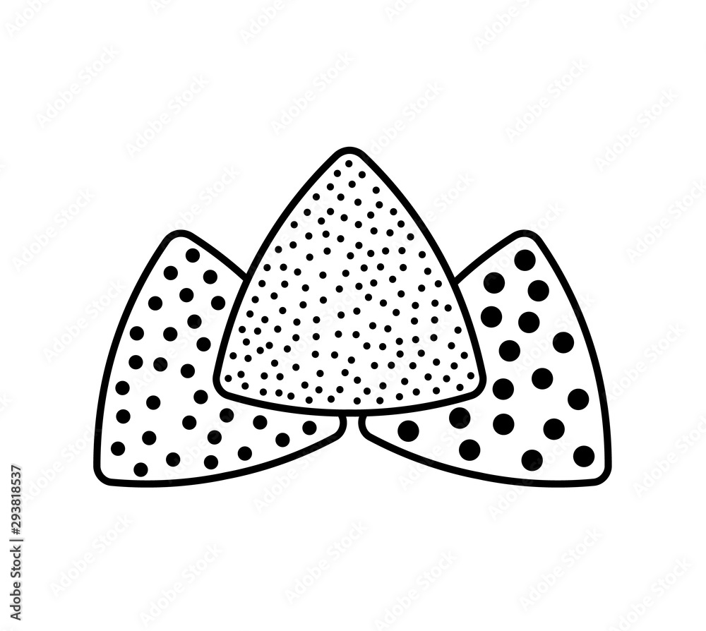 Sandpaper triangle line icon. Black & white illustration of sanding abrasive paper with grit texture. Glasspaper pads Sandpaper triangle line icon. Black & white illustration of sanding abrasive paper with grit texture. Glasspaper pads