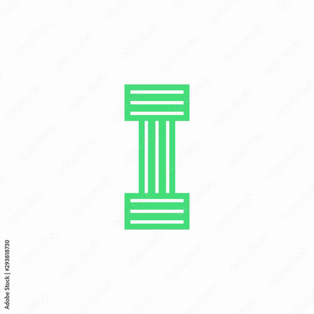 Vector Green lines Logo Letter Design I Vector Green lines Logo Letter Design I