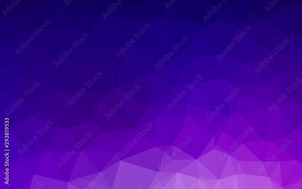 Fototapeta premium Dark Purple vector polygonal pattern. Glitter abstract illustration with an elegant design. New texture for your design.