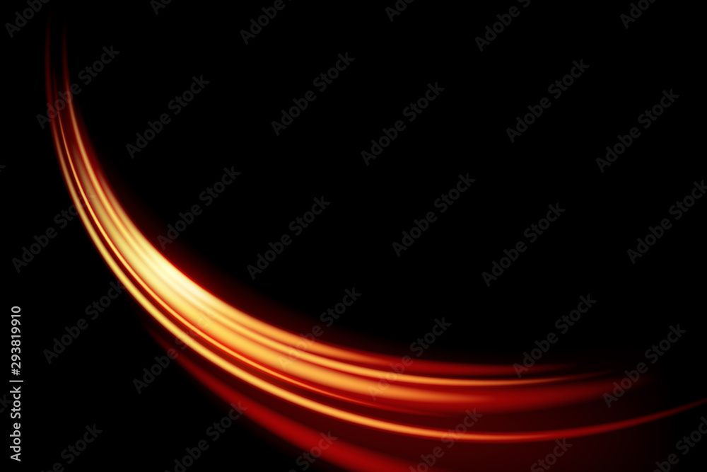 Light curve glowing effect on black background Light curve glowing effect on black background
