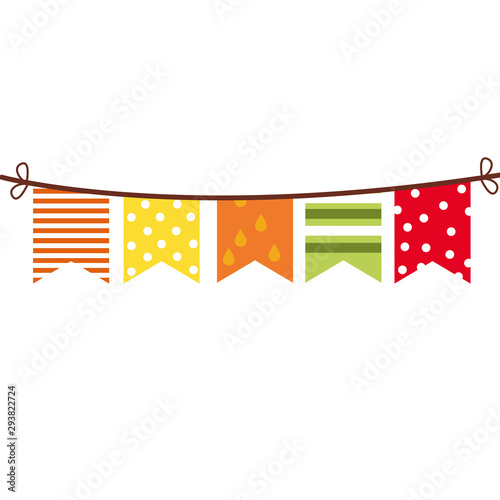 garlands party hanging decoration icon