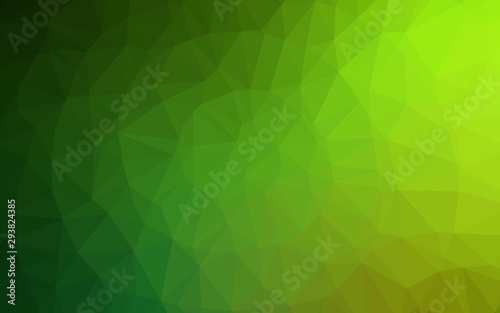 Light Green vector shining triangular pattern. A vague abstract illustration with gradient. The best triangular design for your business.