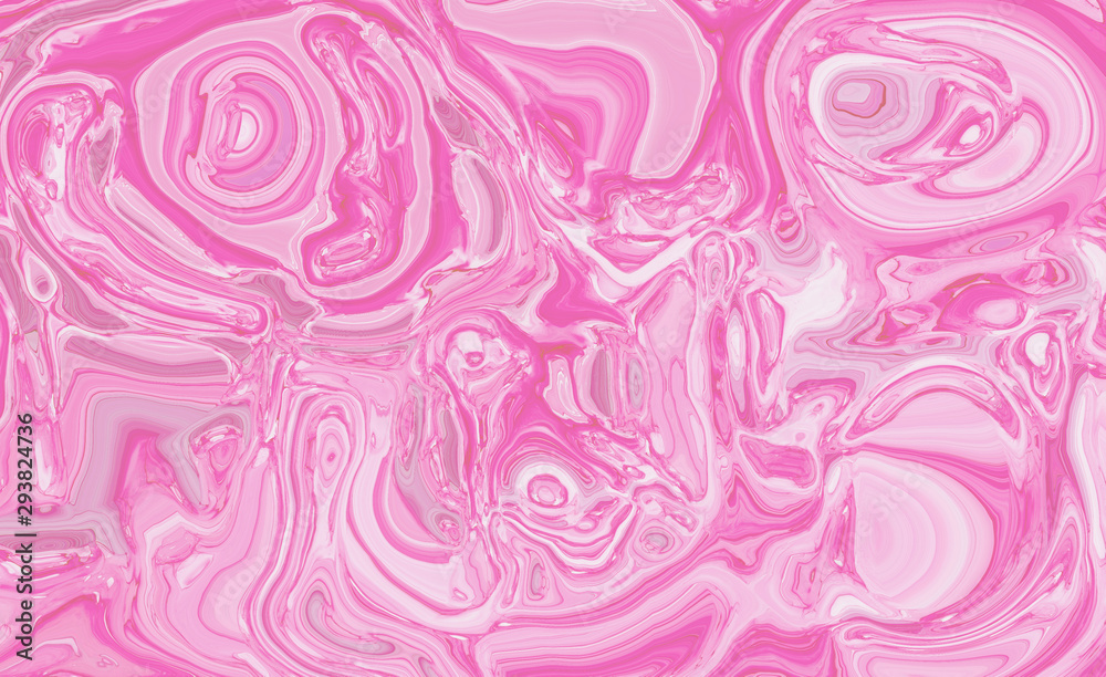 Light pink abstract liquid paint textured background with decorative spirals and swirls. Holographic subtle surface pattern for modern creative trendy design, marble texture style for illustrations