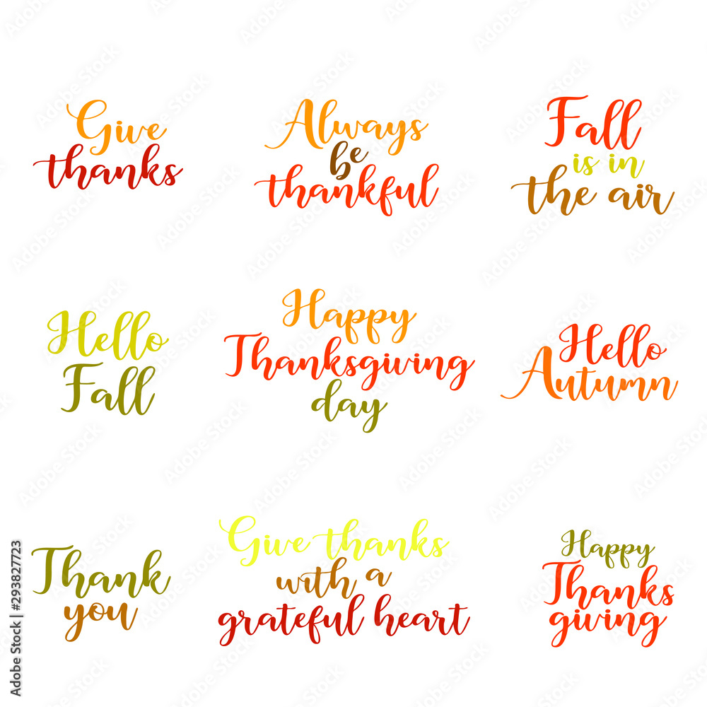 Autumn season lettering set. Colorful illustration. Autumn season lettering set. Colorful illustration.