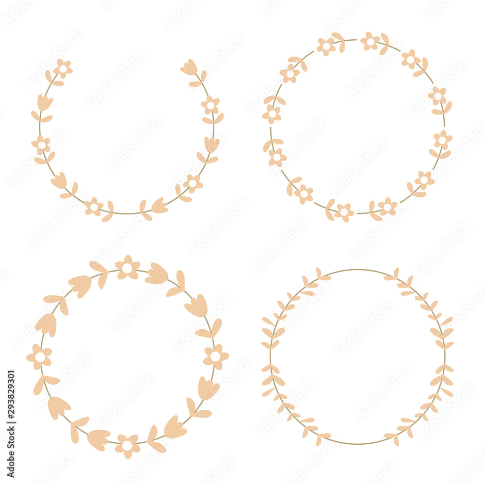Flowers Frame Collection. Set of card with flowers for wedding invitations and birthday cards Flowers Frame Collection. Set of card with flowers for wedding invitations and birthday cards