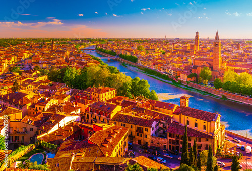 Panoramic view of Verona  Italy