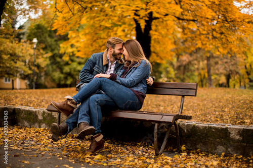 Young loving couple on a be...