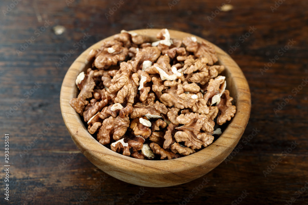 peeled walnuts in a plate peeled walnuts in a plate