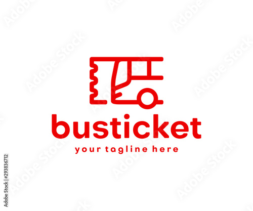 Bus ticket booking logo design. Bus tour vector design. Coach bus logotype