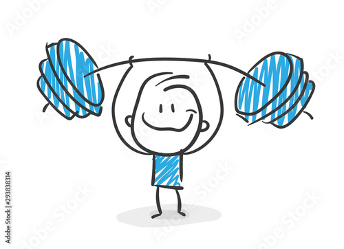Stickman Blue: Power, Sport, Weightlifting. (Nr. 88)	