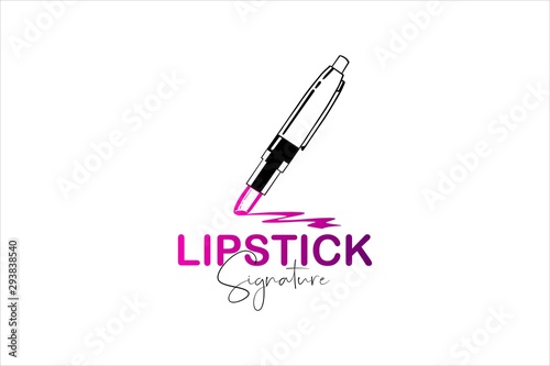 lipstick signature logo template