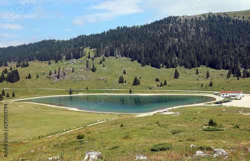 Принти на полотні Awesome mountain landscape with small lake