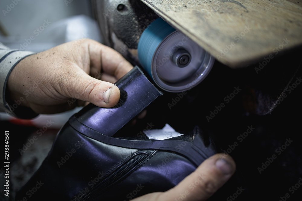 Traditional shoe making in workshop,stock photo Traditional shoe making in workshop,stock photo