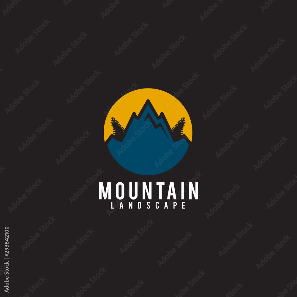 Obraz premium Mountain logo design inspiration vector template