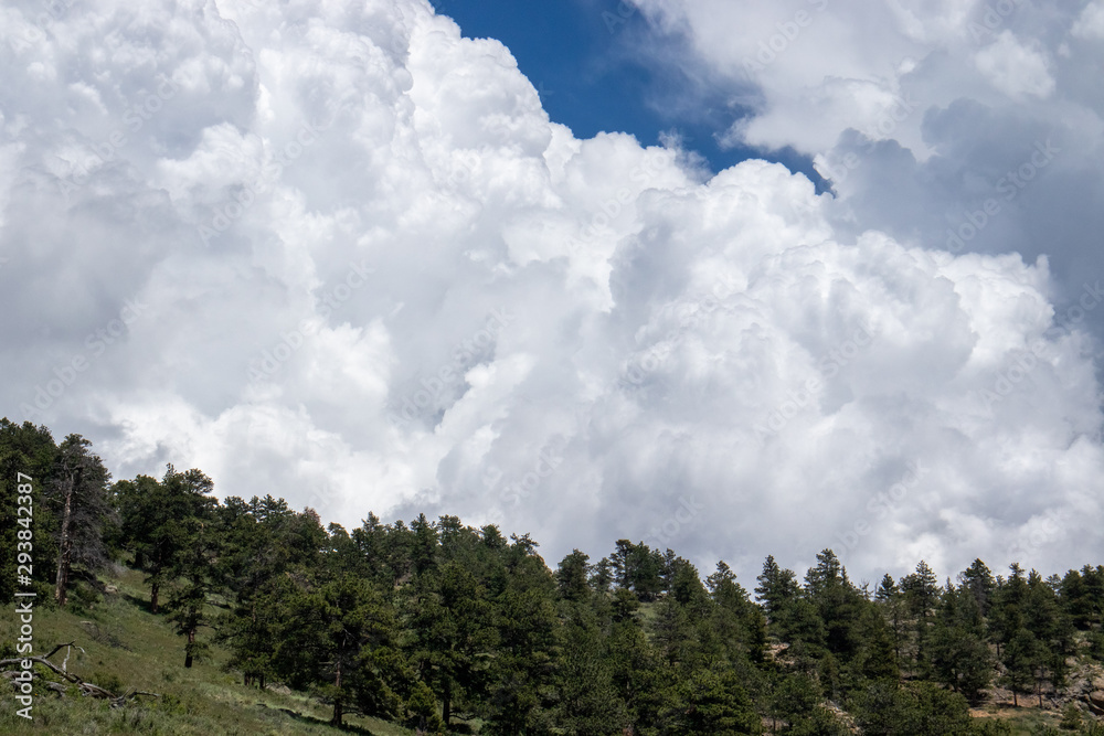 blue cloudy skies Colorado Springs