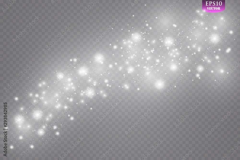 Fototapeta Glow light effect. Vector illustration. Christmas flash Concept.