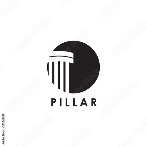 Pillar icon logo design illustration template