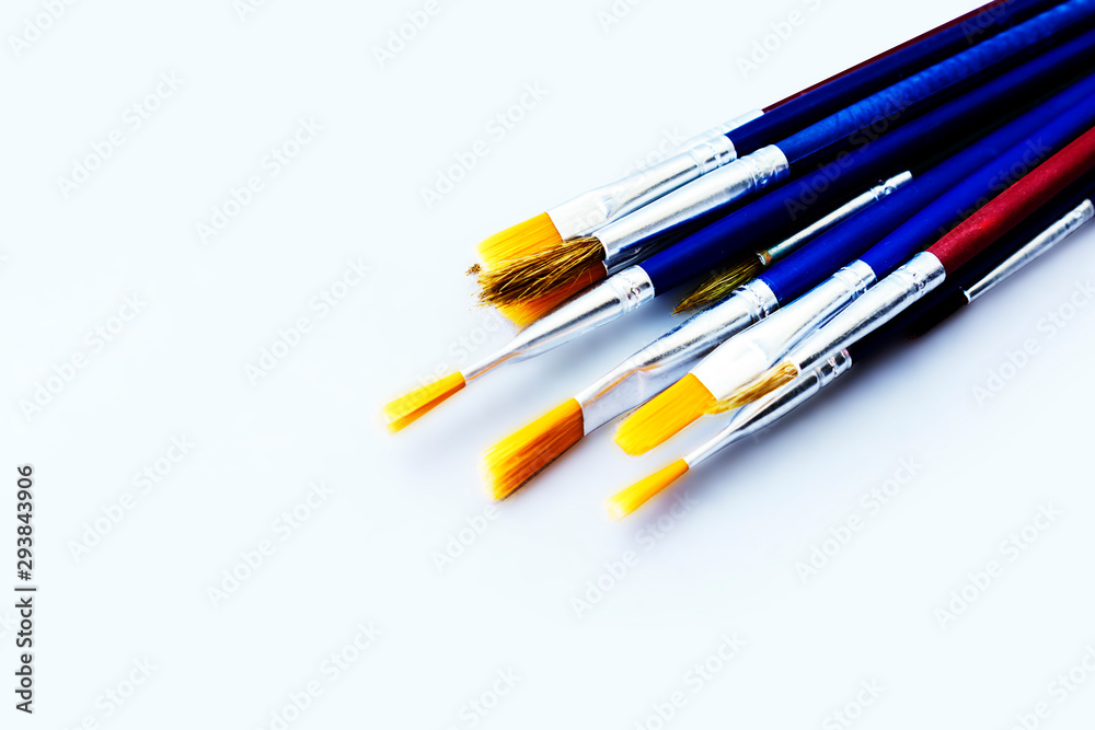 color pencils and sharpener on white backgrounds