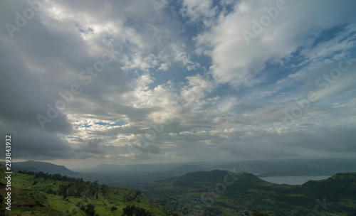 Beautiful Monsoon Clouds seen from Kaas Plateau,Satara,Maharashtra,India