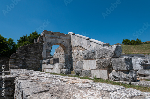 The Italico Sanctuary of Pietrabbondante. Is the most important architectural testimony of the religiosity of the Samnites Pentri nation. photo