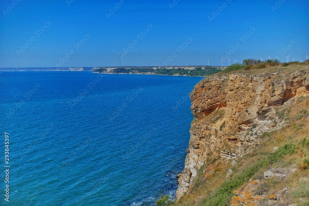 Cape Kaliakra. Located in the Northern part of Bulgarian Black Sea coast, Cape Kaliakra is a nature reserve where along dolphins, the last Black Sea Seals can be seen. Cape Kaliakra. Located in the Northern part of Bulgarian Black Sea coast, Cape Kaliakra is a nature reserve where along dolphins, the last Black Sea Seals can be seen.