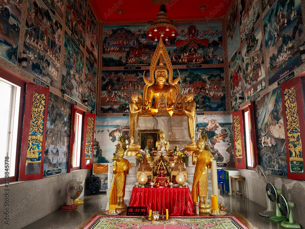 buddha statue in temple in thailand