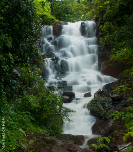 Monsoon waterfall  near Koyna nagar  Satara Maharashtra India