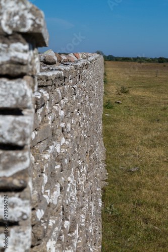 Carl X Gustav's wall, a medieval limestone wall on the Swedish island of Öland.
