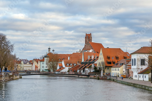 Isar river in Landshut, Germany