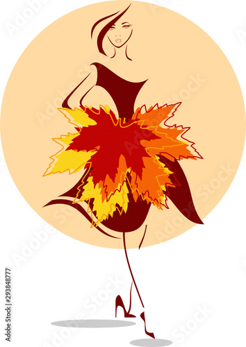 autumn, leaves, leaf fall, milota, cute, fairy tale, leaflet, children, love, leaflets, yellow leaves, girl, the sun, fashion, sun