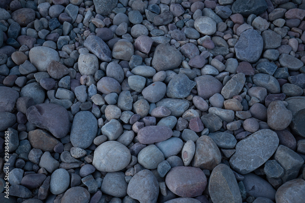 Rock bed pebbles pattern on beach Rock bed pebbles pattern on beach